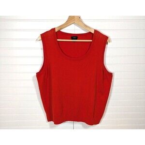 Vintage Talbot Sweater Vest Womens 3XP Preppy Layers Academia Orange Autumn Fall